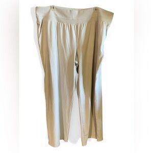 Stylus Plus Size 3X Cream Trouser Pants Wide Leg Workwear Minimalist Curvy NWOT